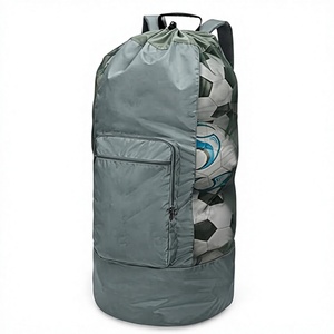 Sac à dos à cordon de serrage pour le rangement de l'équipement de football, poche zippée, étanche, 2-3 compartiments, sac de sport portable en polyester pour - Product Image 1