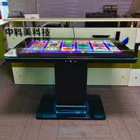 Table de jeu interactive capacitive multi-touch en forme de T de 43 pouces, personnalisable, étanche avec chargeur sans fil
