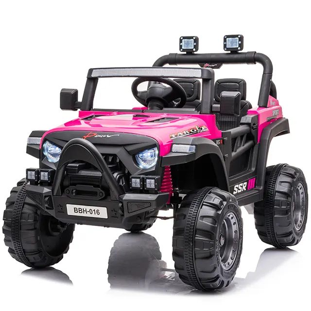 Mainan Berkendara 24 Volt 2 Dudukan Anak, Mainan Karet Roda Pneumatik Mobil dengan Pengendali Jarak Jauh untuk Anak-anak