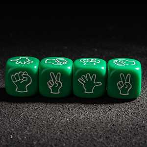 Cho biểu tượng tùy chỉnh bền Acrylic D6 Dice Set D & D chủ đề mới lạ quyết định Maker trò chơi công cụ cho Rock kéo giấy - Product Image 4