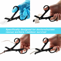 Ciseaux à traumatisme multifonctionnels en acier inoxydable de 5,9 pouces et ciseaux à pansements avec poignée ergonomique pour les professionnels de la santé et les infirmières