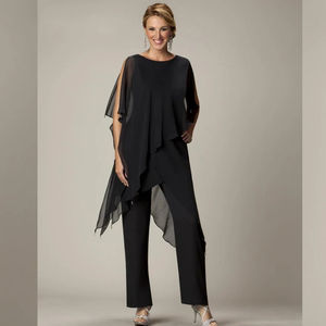 Mumuleo – Nouveauté : Élégante Robe <span class=keywords><strong>de</strong></span> Soirée en Chiffon Noir <span class=keywords><strong>pour</strong></span> <span class=keywords><strong>Mère</strong></span> <span class=keywords><strong>de</strong></span> <span class=keywords><strong>la</strong></span> <span class=keywords><strong>Mariée</strong></span>, Tenue Formelle, Costume <span class=keywords><strong>Pantalon</strong></span> <span class=keywords><strong>pour</strong></span> Femme, Robe <span class=keywords><strong>de</strong></span> Bal - Product Image 1