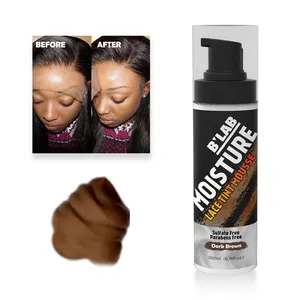 Hot Selling Private Label Braun Farbe 200ml Lace Tint Mousse Spray Kopfhaut Hautton für afrikanische Haars pitze Tint Foam Frontal