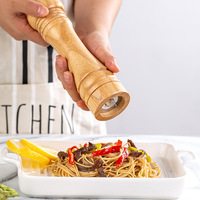 Moulins à sel et à poivre manuels en bois massif, broyeur à épices et céréales avec meule en céramique réglable, outils de cuisine