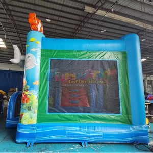 Castillo inflable comercial húmedo o seco, castillo inflable con tobogán, casa de brinco con forma de tiburón. - Product Image 3