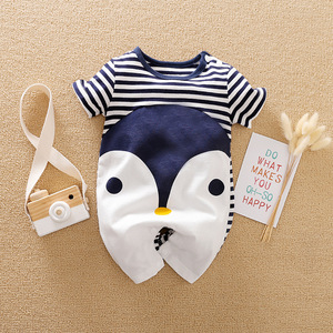 Thế Hệ Mới Trẻ Sơ Sinh Jumpsuit Mùa Hè Giản Dị Ngắn Tay Áo Nút 100% Bông Mô Hình Động Vật Thương Mại Nước Ngoài Đảo Ngược Gió - Product Image 4