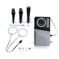 Konsol Game Universal, lampu dekorasi RGB warna-warni lingkaran suasana untuk PS5 /Pro/ramping