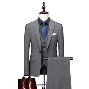 <span class=keywords><strong>Traje</strong></span> de novio de boda de tres piezas a <span class=keywords><strong>cuadros</strong></span> ajustado para hombre Blazer de negocios formal con solapa Casual Veste Homme Disfraz en talla grande - Product Image 5