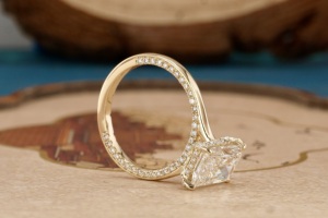 แหวนเพชรเดี่ยวทอง 14K เพาะเลี้ยงในห้องปฏิบัติการสำหรับผู้หญิง แหวนหมั้นแบบคลาสสิก แหวนเพชรเม็ดเดี่ยว เครื่องประดับชั้นดี ของขวัญแต่งงาน - Product Image 6