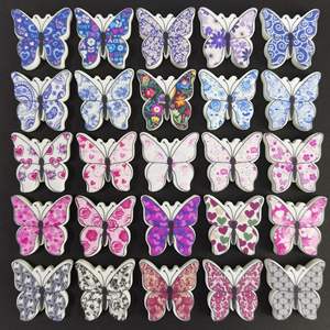 ชาร์มปากกาพิมพ์ลาย UV แบบกำหนดเอง ขายดี ชาร์มลูกปัดซิลิโคนลายการ์ตูนผีเสื้อ PVC - Product Image 3