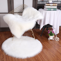 Tapis en fourrure douce 5*7 pieds, tapis en fausse fourrure, tapis en peau de mouton blanc carré rond, tapis en fourrure de lapin personnalisé pour la pièce