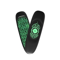 Super Mini modelo Air Mouse C120 retroiluminado 2,4G teclado inalámbrico Qwerty completo para Android TV Box Mini PC proyector Control remoto