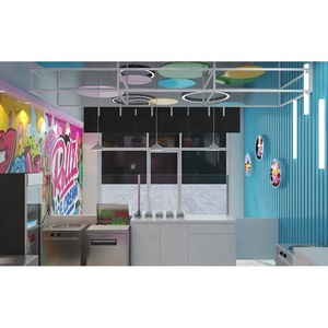 Bán lẻ kem trang trí | quầy bar sữa chua đông lạnh được sử dụng trong cửa hàng kem phù hợp - Product Image 6