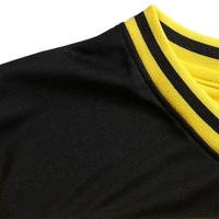 Kit de chemise de football de maillot d'arbitre de football de logo de nom personnalisé de vente chaude professionnelle
