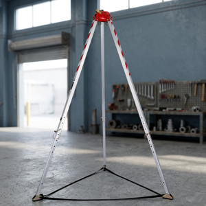 Trépied de sauvetage en alliage d'aluminium pour espaces confinés, avec système d'auto-verrouillage et protection contre les chutes - Product Image 2