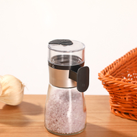 Pot en verre transparent de qualité alimentaire réutilisable de 150 ml avec bouchon broyeur pour sel de mer et poivre de cuisine