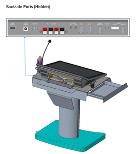 Podio de Enseñanza de Pantalla Dual ITATOUCH de 23.8 Pulgadas con Conectividad Completa y Control Táctil para Aulas Modernas, Podio Inteligente - Product Image 4
