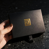 Boîte cadeau en papier personnalisée, emballage vide avec fermeture à ruban, insert en EVA pour carte de garantie, certificats de luxe, accessoires, emballage