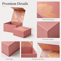Kotak Kaku Magnetik Lipat Mewah Grosir Pabrik, Kotak Lipat Berlapis Emas, Kemasan Premium Ramah Lingkungan, Grosir