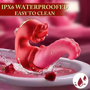 Xln Masa 4-इन-1 जीभ लिकिंग क्लिट निप्पल जी-स्पॉट क्लिटोरल मुंह चूसने मजबूत usb रिचार्जेबल ipx7 वाटरप्रूफ वाइब्रेटर वांड - Product Image 5