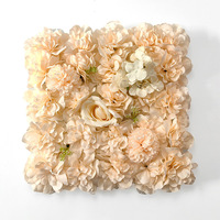 Panel Bunga Buatan Warna Campuran dengan Mawar Hydrangea untuk Dekorasi Dinding Latar Belakang Pesta Pernikahan, Pemotretan, dan Salon