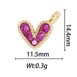 จี้แฟชั่นรูปผลไม้ โลหะผสมทองแดง ประดับขอบ สร้อยคอผู้หญิง ของขวัญ อุปกรณ์ DIY - Product Image 3