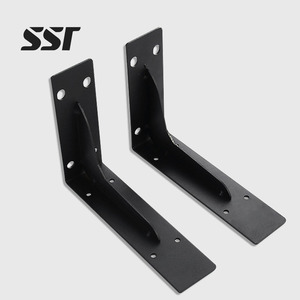 SSR Heavy Duty Triangle Bracket Wall Seismic Sheet Metal Stamping Wrought <b>Iron</b> Bending Polished Steel Timber Bar Support - Product Image 1