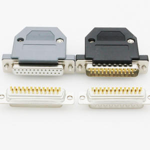 <span class=keywords><strong>DB25</strong></span> Macho Hembra Conector de cable soldado de 25 orificios Carcasa de plástico dos filas de enchufes paralelos de 25 pines - Product Image 1
