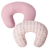 Housse d'oreiller d'allaitement en mousseline de coton, design doux, pour bébés de 0 à 12 mois, soutient l'allaitement, oreiller d'alimentation pour bébé