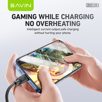 BAVIN Prix de Gros Réduit CB367 Câble USB de Données et de Charge Rapide pour Téléphone Portable 1m 12W 18W Type-C iOS
