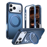 Coque magnétique pour iPhone 18 Pro Max, antichoc, avec béquille pliable et support rotatif