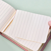 Promotion A7 A6 Mini cahier de poche en cuir PU Journal à couverture rigide avec papier perforé et style bloc-notes à reliure thermique