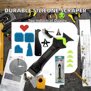 Spatule en silicone de qualité industrielle, durable, avec tête en acier inoxydable, outil manuel multifonction pour joints, colle à verre, OEM ODM - Product Image 2