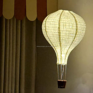 Lanterna in Tessuto a Forma di Mongolfiera |   Decorazione Artigianale da Appendere per Cameretta dei Bambini, Ornamento Pendente per Nursery e Camera da Letto - Product Image 6
