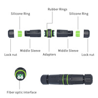 Câble de raccordement en fibre optique duplex ODVA-LC à 2 cœurs, étanche IP68, pour extérieur