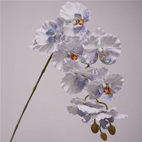 Bouquet de 9 orchidées Phalaenopsis artificielles pour la décoration de la maison, arrangement floral artificiel, fleurs artificielles pour la décoration de mariage