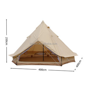 Yurte de luxe pour 8 personnes, tente de glamping jaune coupe-vent, Fire Rabbit Windstopper pour les fêtes en plein air, le <span class=keywords><strong>camping</strong></span>, une chambre - Product Image 2