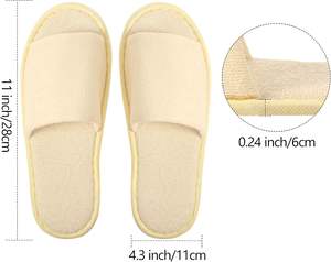 รองเท้าแตะในร่มสำหรับผู้ชายผู้หญิง รองเท้าแตะแบบใช้แล้วทิ้งสำหรับการเดินทาง สปา ร้านเสริมสวย โรงแรม น้ำหนักเบา - Product Image 3