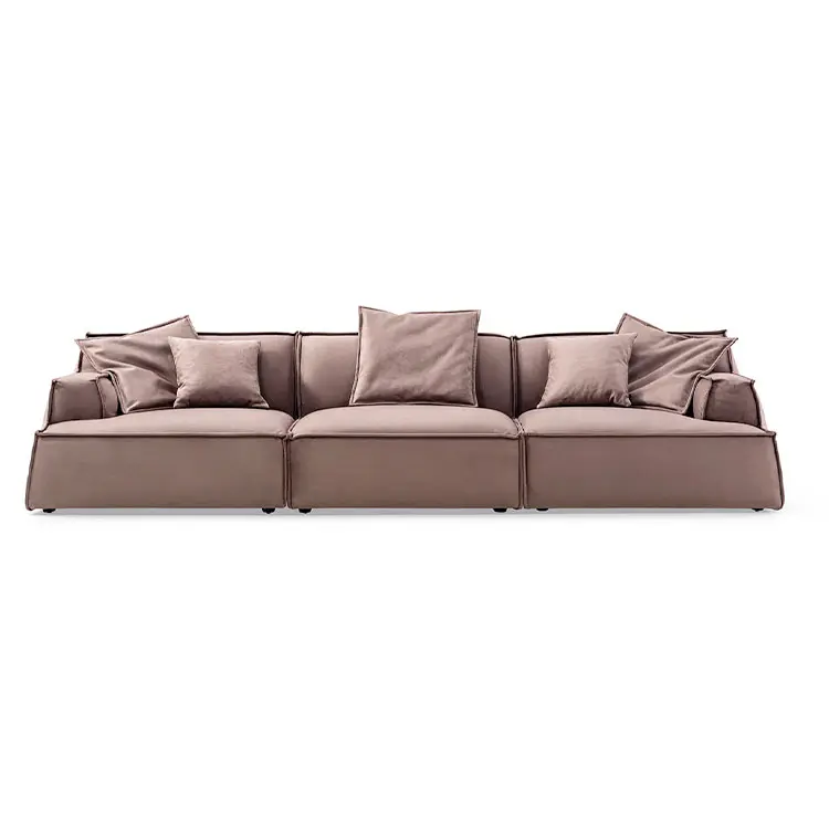 Designer luxury Nubuck leather classic sofa Decor sofa exclusive large sofa for hotel lobby