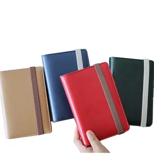 Capas para caderno de couro a5 a6, capas elásticas para caderno de couro pu com bandagem solta