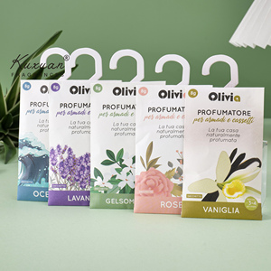 8g Sachets parfumés frais vêtements sac de rangement <span class=keywords><strong>cintre</strong></span> avec lavande bois de santal océan arômes pour armoire tiroirs voitures placards - Product Image 5