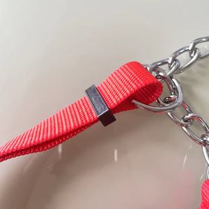Großhandel Robustes Reflektierendes Nylon-Martingale-Hundehalsband, Ausbruchsicher, Trainings-Haustierhalsband mit Edelstahlkette - Product Image 6