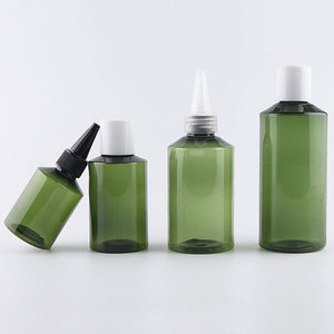 Vert foncé Oblique Épaule Bouteille En Plastique Bouchon À Vis Ordinaire Galvanoplastie Bouchon À Vis Pet Lotion Pompe Bouteille 50/100/150/200Ml - Product Image 2