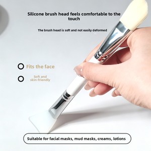 Double-Headed Soft <b>Silicone</b> Gel Face Mask Brush Mud Application Cleaning Skincare Tool <b>Stick</b> - Product Image 3