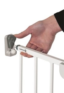 For White Wall Fix <b>Wood</b> Extending <b>Baby</b> <b>Gate</b> for 6 Months to 2 Years Kids for 62-102cm <b>Gate</b> Width - Product Image 3