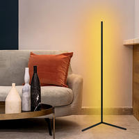 Lampadaire LED créatif nordique à changement de couleur, design moderne pour la maison, la chambre, l'hôtel - Lampe d'angle verticale sur trépied avec éclairage fantaisie