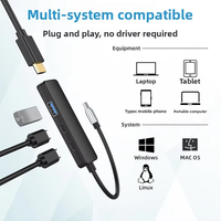 Docking Station USB Hub Berkualitas Tinggi 4 in 1 Tipe-C ke USB3.0+HDTV+PD+USB C dan Docking Station USB C untuk Laptop