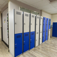 Casier de vestiaire commercial en HPL phénolique étanche pré-assemblé avec serrure électronique, certifié CE, résistant à la rouille et durable