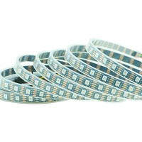Bande LED flexible adressable multicolore RGB personnalisée, étanche, 60 LED, 60D, 5V, intelligente, WS2812B, WS2812, 2812, 5050 SMD