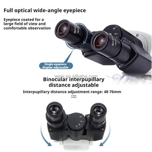 WEIAI-Microscopio Trinocular Digital con Pantalla HD de 7 ", Microscopio Biológico de Laboratorio Médico Escolar con Luz LED 1600X - Product Image 4